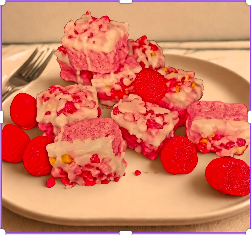 9pc Strawberry mini Crunch cake wax melts